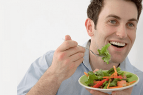 makan salad sayur semasa rawatan prostatitis